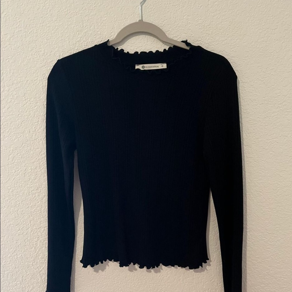 impeccable pig ruffle top